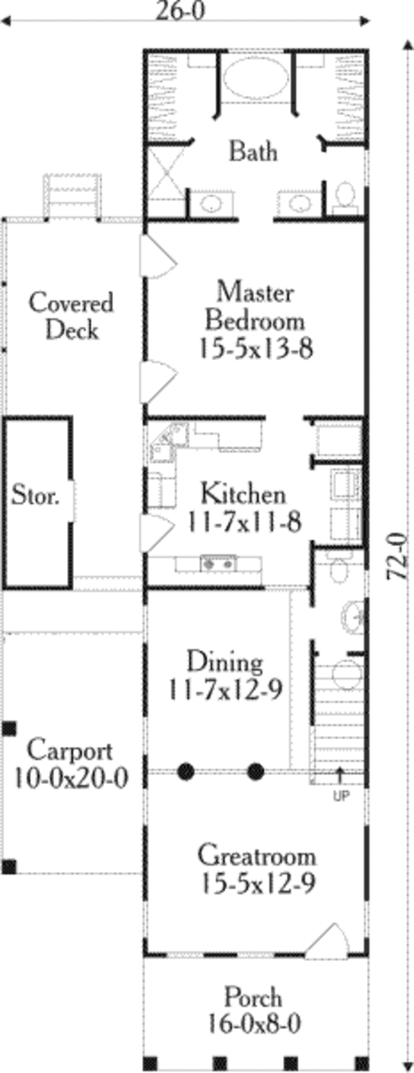 Cottage Floor Plan - Main Floor Plan #406-259