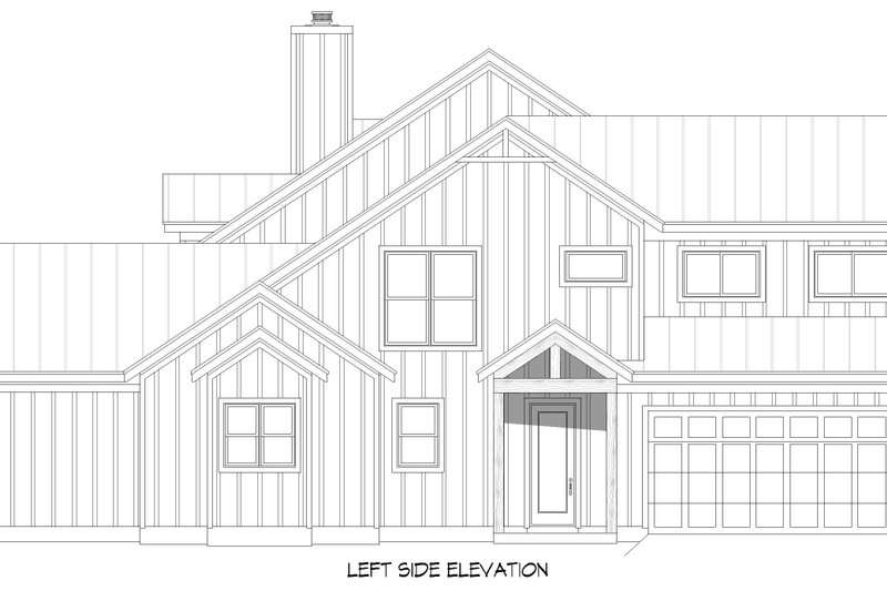 Architectural House Design - Exterior - Other Elevation for Farmhouse House Plan #932-1457 - 4 bed, 4.5 bath