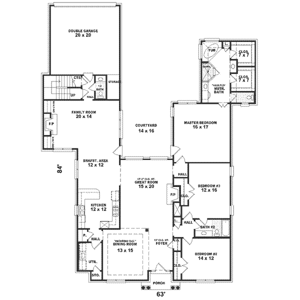 Traditional Floor Plan - Main Floor Plan #81-394