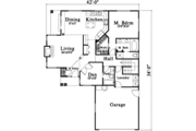 Cottage Style House Plan - 2 Beds 3 Baths 1561 Sq/Ft Plan #78-197 Floor 
