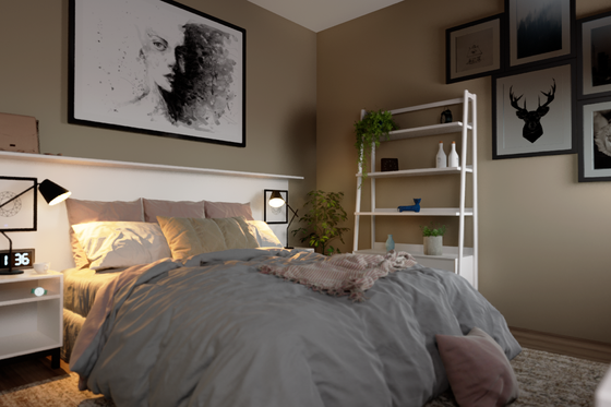 Interior - Bedroom 1 for Prairie House Plan #48-1069 - 4 bed, 3.5 bath