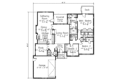 Southern Style House Plan - 3 Beds 2.5 Baths 2203 Sq/Ft Plan #52-204 