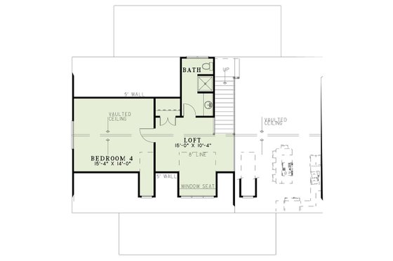 Floor Plan - Upper Floor for Cottage House Plan #17-2344 - 4 bed, 4 bath