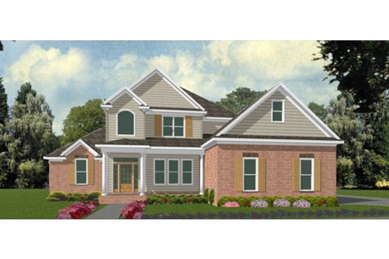 Exterior - Front Elevation for Traditional House Plan #63-213 - 4 bed, 3.5 bath