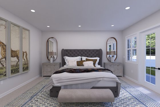Interior - Master Bedroom 1 for European House Plan #1060-278 - 3 bed, 2.5 bath