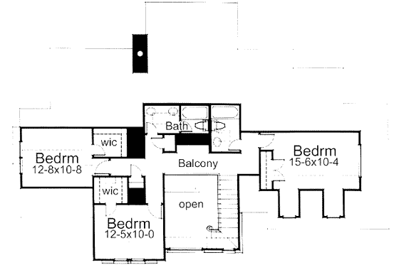 Floor Plan - Upper Floor for Traditional House Plan #120-107 - 4 bed, 4 bath