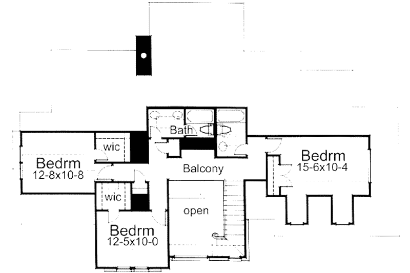 Architectural House Design - Floor Plan - Upper Floor for Traditional House Plan #120-107 - 4 bed, 4 bath