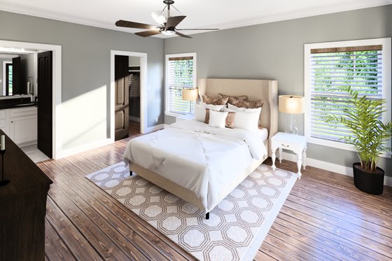 Interior - Master Bedroom for Farmhouse House Plan #44-306 - 3 bed, 2 bath