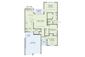 Floor Plan - Main Floor for European House Plan #17-190 - 3 bed, 2 bath