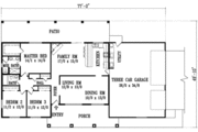 Mediterranean Style House Plan - 3 Beds 2 Baths 1627 Sq/Ft Plan #1-1155 