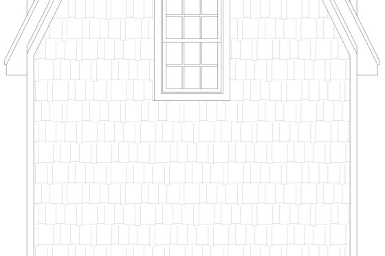 Exterior - Rear Elevation for Farmhouse House Plan #932-1068, 1 bath