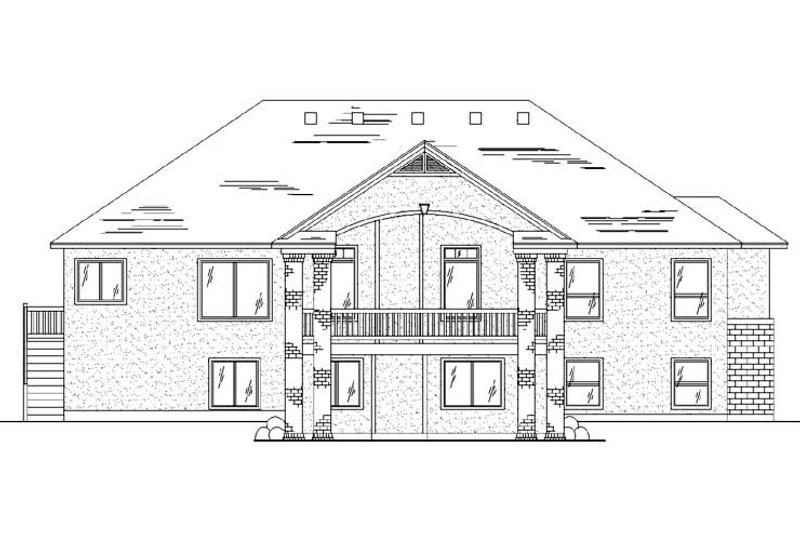 Home Plan - Exterior - Rear Elevation for Ranch House Plan #5-236 - 5 bed, 3.5 bath