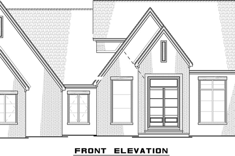 House Blueprint - Exterior - Front Elevation 3 for European House Plan #923-244 - 3 bed, 3 bath