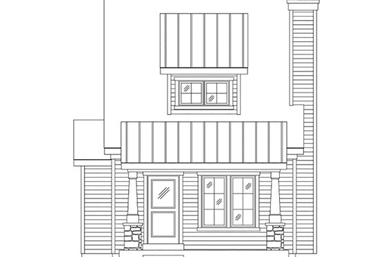 Exterior - Front Elevation 3 for Bungalow House Plan #22-598 - 1 bed, 1.5 bath