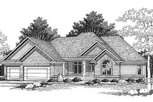 Traditional Exterior - Front Elevation Plan #70-411