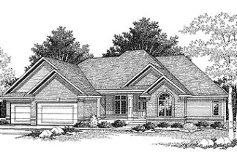 House Blueprint - Traditional Exterior - Front Elevation Plan #70-411