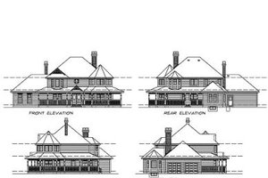 Exterior - Rear Elevation for Victorian House Plan #47-193 - 4 bed, 2.5 bath