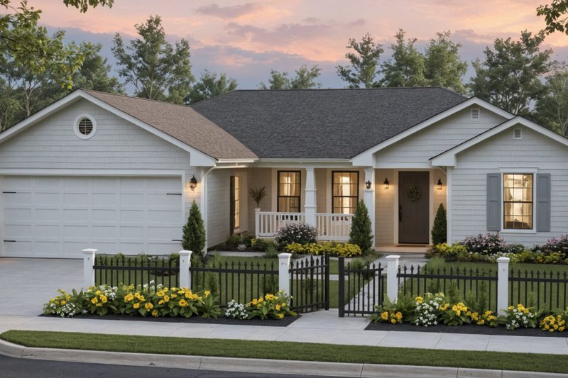 House Blueprint - Country Exterior - Front Elevation Plan #21-627