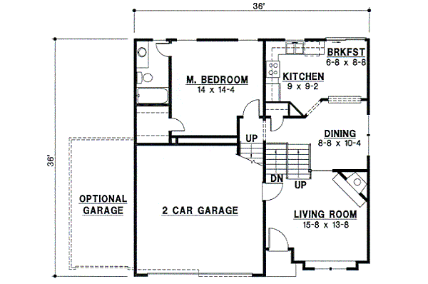 Traditional Floor Plan - Main Floor Plan #67-124