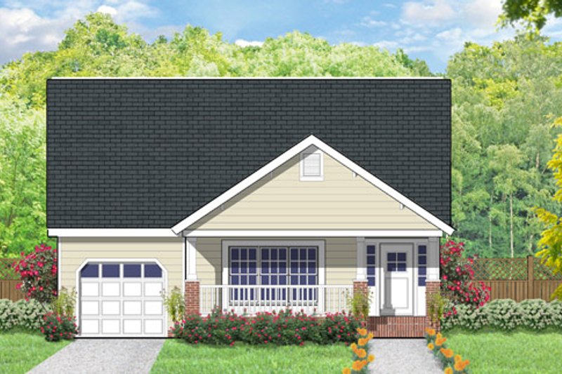 Home Plan - Country Exterior - Front Elevation Plan #1053-12