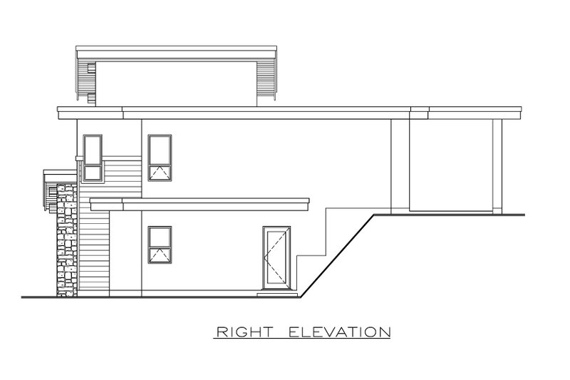 Home Plan - Exterior - Other Elevation 1 for Contemporary House Plan #1100-144 - 4 bed, 3 bath
