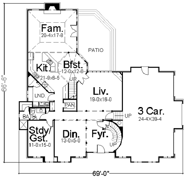Home Plan - European Floor Plan - Main Floor Plan #119-239