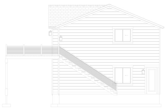 Exterior - Other Elevation 1 for Farmhouse House Plan #1060-350 - 2 bed, 1 bath