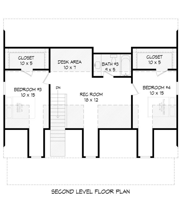 Home Plan - Traditional Floor Plan - Upper Floor Plan #932-527