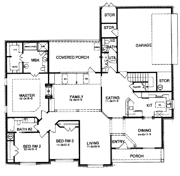 Traditional Floor Plan - Main Floor Plan #15-206