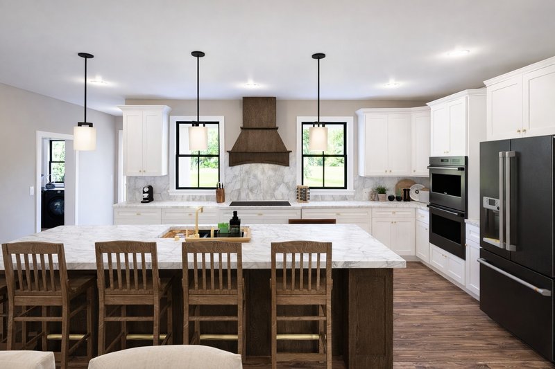 House Blueprint - Interior - Kitchen for Farmhouse House Plan #44-310 - 3 bed, 2 bath