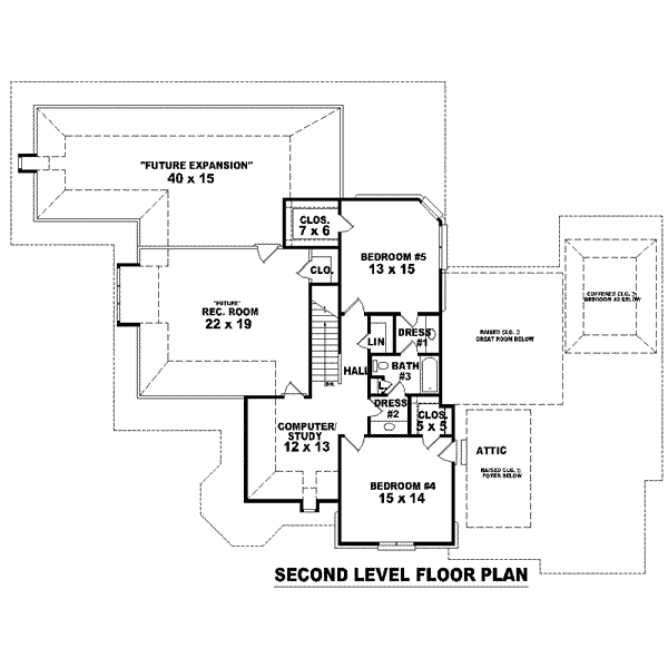 European Floor Plan - Upper Floor Plan #81-1637