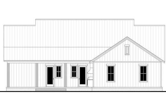 Exterior - Rear Elevation for Farmhouse House Plan #430-422 - 3 bed, 2.5 bath