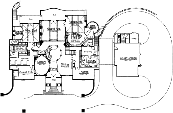 Home Plan - European Floor Plan - Main Floor Plan #119-183