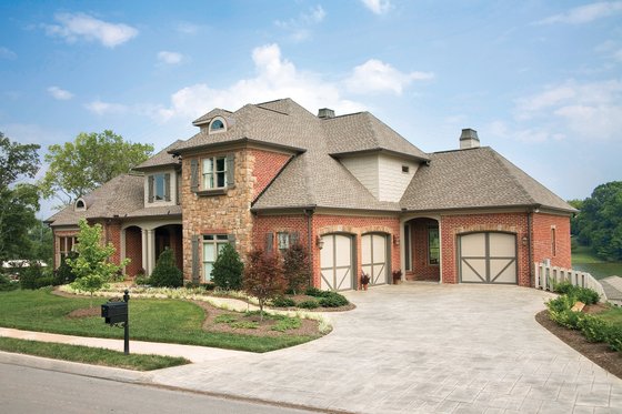 Exterior - Front Elevation 3 for Traditional House Plan #927-11 - 5 bed, 4.5 bath