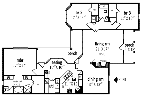 Traditional Floor Plan - Main Floor Plan #45-310