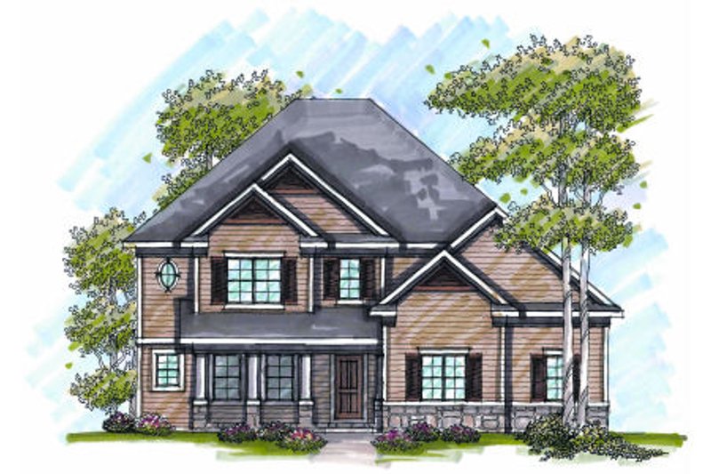 Dream House Plan - Craftsman Exterior - Front Elevation Plan #70-990