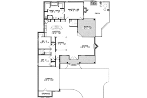Floor Plan - Main Floor for Traditional House Plan #8-105 - 3 bed, 2 bath