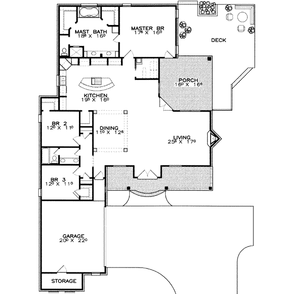 Traditional Floor Plan - Main Floor Plan #8-105