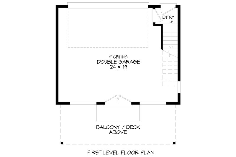 Home Plan - Floor Plan - Lower Floor for Southern House Plan #932-1309 - 1 bed, 1 bath
