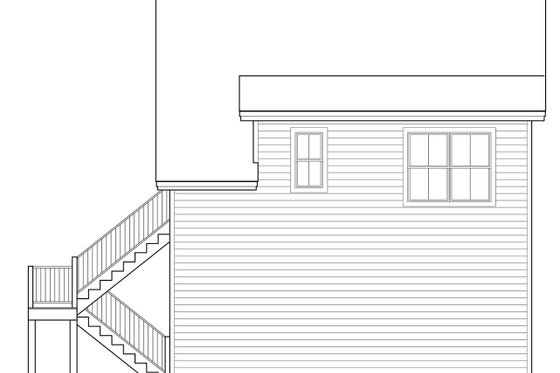Exterior - Rear Elevation for Victorian House Plan #410-3611 - 1 bed, 1 bath