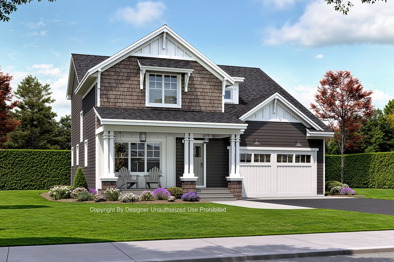 House Blueprint - Exterior - Front Elevation 4 for Bungalow House Plan #51-1352 - 4 bed, 2.5 bath