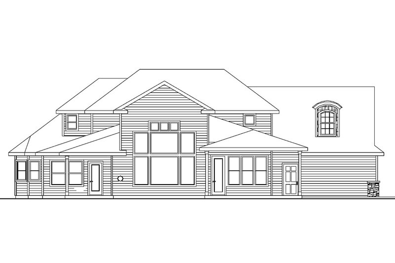 Home Plan - Exterior - Rear Elevation for Traditional House Plan #124-685 - 4 bed, 3.5 bath
