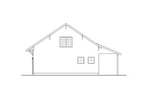 Exterior - Rear Elevation for Traditional House Plan #124-1309, 0 bath
