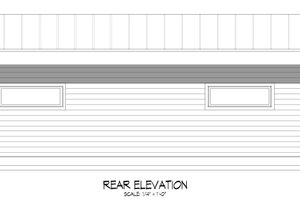 Exterior - Rear Elevation for Contemporary House Plan #932-471 - 3 bed, 2 bath