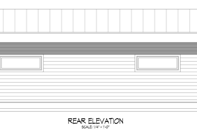 Dream House Plan - Exterior - Rear Elevation for Contemporary House Plan #932-471 - 3 bed, 2 bath