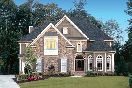Exterior - Front Elevation 4 for Mediterranean House Plan #927-639 - 5 bed, 4.5 bath