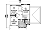 Country Style House Plan - 3 Beds 1 Baths 2042 Sq/Ft Plan #25-4480 
