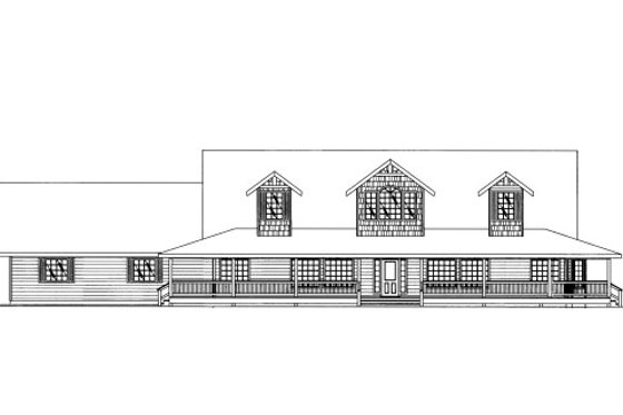 Exterior - Front Elevation 3 for Craftsman House Plan #117-642 - 4 bed, 4.5 bath