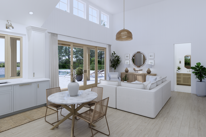 House Blueprint - Interior - Family Room 4 for Farmhouse House Plan #1114-105 - 2 bed, 1 bath