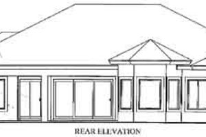 Exterior - Rear Elevation for Mediterranean House Plan #115-115 - 3 bed, 2 bath